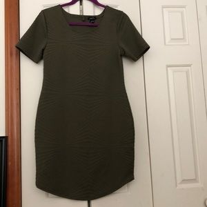 Olive green body con dress
